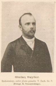 Stefan Szyller Budowniczy autor planu gmachu T. Zach. Sz. P. Fotogr. E. Troczewskiego (81946)