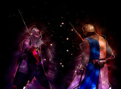 Medieval sword war photo