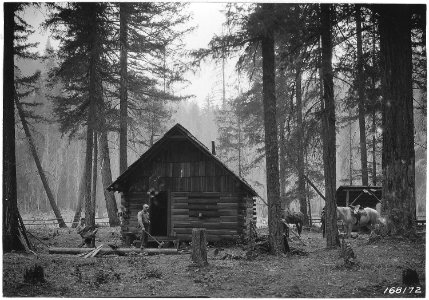 South Umpqua Ranger Station Cabin, Umpqua Forest, Oregon, 1922. - NARA - 299210 photo
