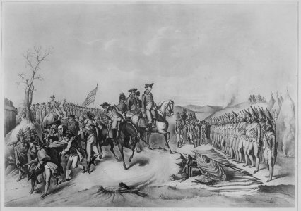Surrender of the Hessian Troops to General Washington, after The Battle of Trenton. December 1776. Copy of lithograph, 1 - NARA - 532880 photo
