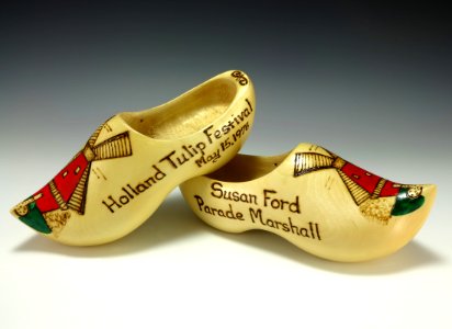 Susan Ford's wooden clogs