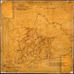 Sketch of the Battle Field of Shiloh showing the disposition of the Troops under the command of Major General D. C.... - NARA - 305680