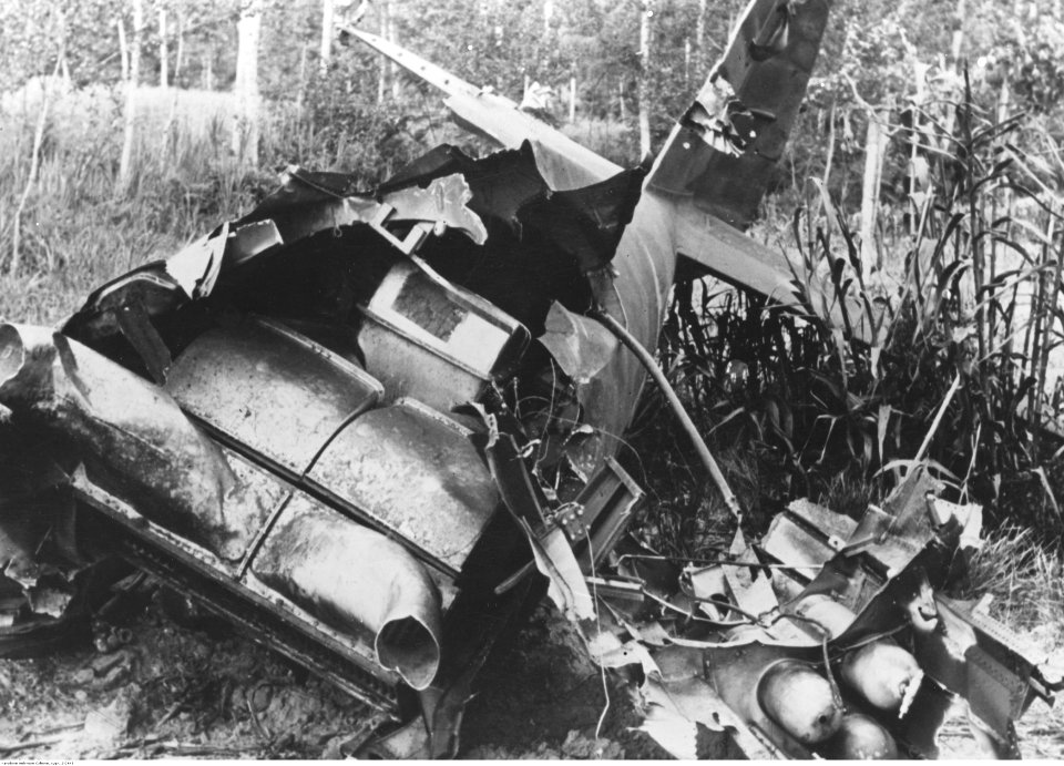 Szczątki zestrzelonego samolotu P-47D Thunderbolt na froncie włoskim (2-2448)