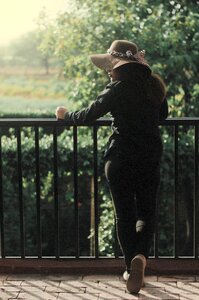 Thinking standing hat