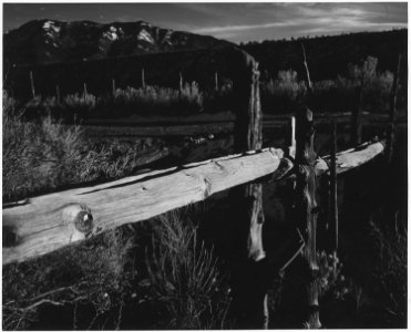 Taos County, New Mexico. Flumes, carrying irrigation water across arroyos, are frequently washed ou . . . - NARA - 521939