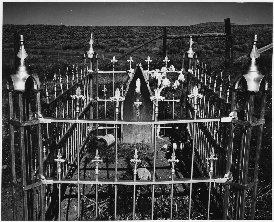 Taos County, New Mexico. Grave in graveyard at Los Cordovas - NARA - 522006