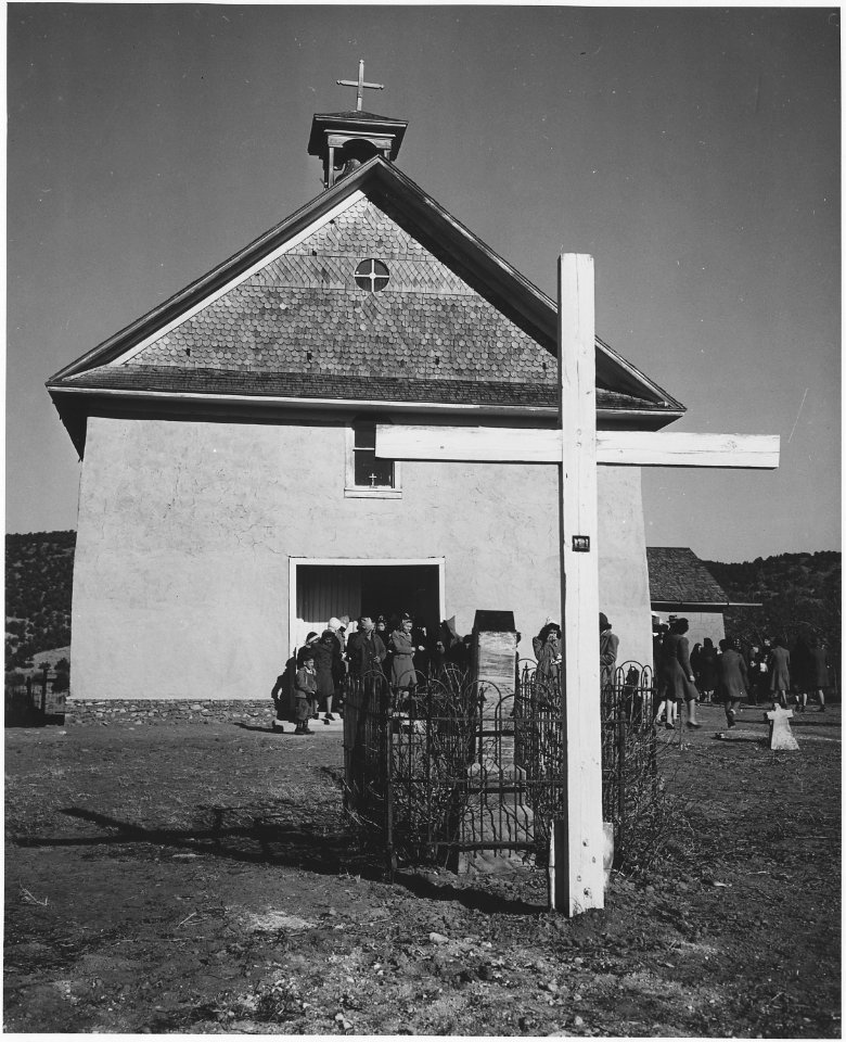 Taos County, New Mexico. Church at Arroyo Seco - NARA - 521923