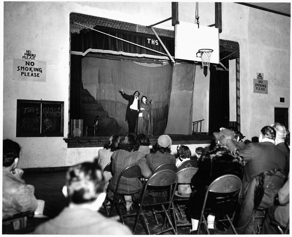 Taos County, New Mexico. Entertainers from Mexico make the rounds of Taos County villages. Here a . . . - NARA - 521994