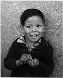 Taos County, New Mexico. Spanish-American little boy, Canyon. (Son of Pat Barela). - NARA - 521867