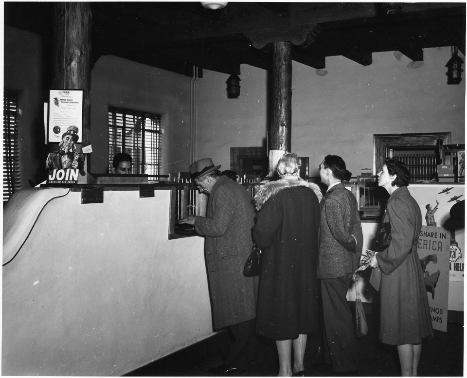 Taos County, New Mexico. Taos bank - NARA - 521977