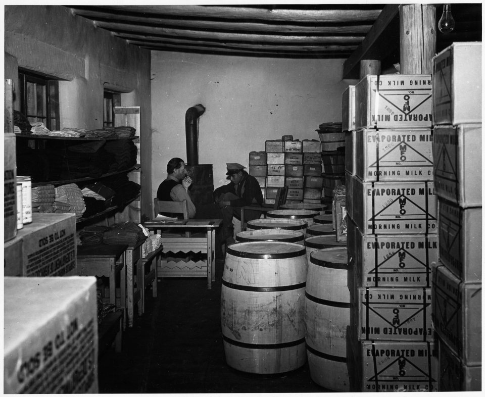 Taos County, New Mexico. Surplus commodities warehouse, Taos. - NARA - 521844