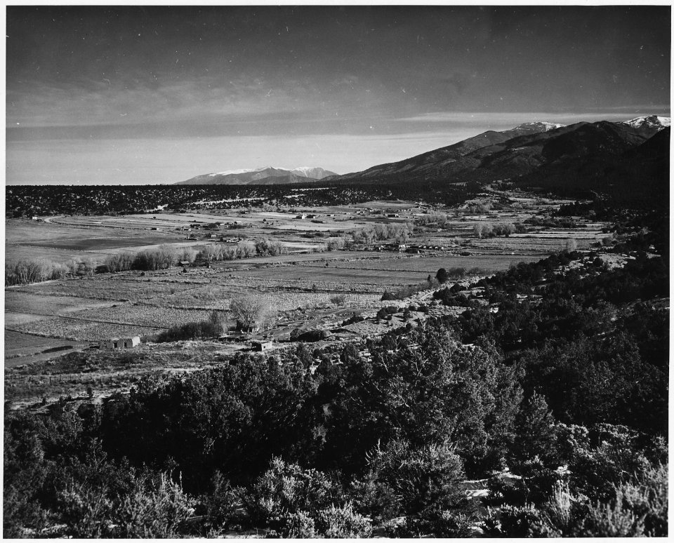 Taos County, New Mexico. San Cristobal Valley. Note Land Pattern. - NARA - 521950