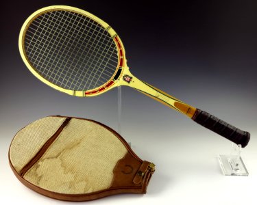 Tennis racket owned by Gerald R. Ford photo