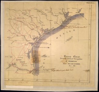 Texas Coast Showing Points of Occupation of Expedition Under Maj. Gen. N. P. Banks, Novr. 1863. - NARA - 305823