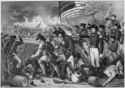 The Battle of New Orleans. January 1815. Copy of engraving by H. B. Hall after W. Momberger. - NARA - 531091