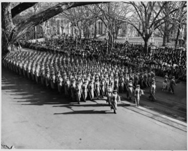 The cadets of West Point in President Truman's inaugural parade. - NARA - 200054