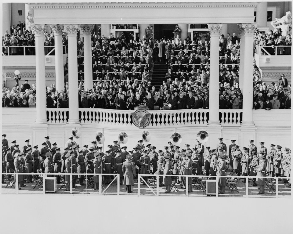 The inaugurtion of President Harry S. Truman and Vice President Alben W. Barkley. Vice President Barkley is... - NARA - 199972
