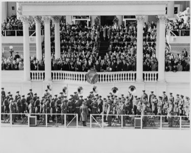 The inaugurtion of President Harry S. Truman and Vice President Alben W. Barkley. Vice President Barkley is... - NARA - 199972