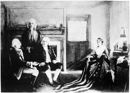 The first flag being made - NARA - 532944