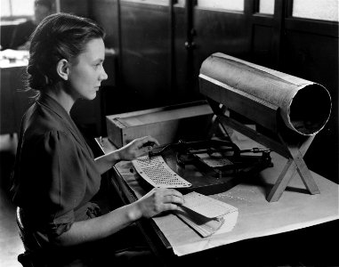 This is a card puncher, an integral part of the tabulation system used by the United States Census Bureau to compile... - NARA - 513295 photo