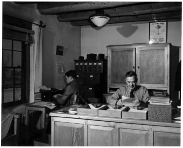 Taos County, New Mexico. Taos Forest Service Office, District Ranger, L.P. Martinez. - NARA - 521894