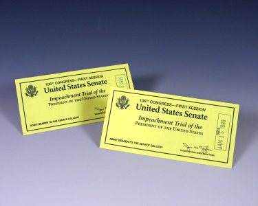 Tickets for Bill Clinton’s impeachment trial