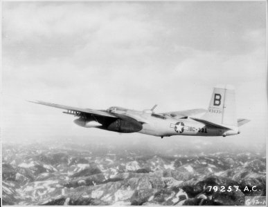 This B-26 is going hunting, and is well prepared to accommodate any Korean Communist enemy game in whatever manner it... - NARA - 542222 photo