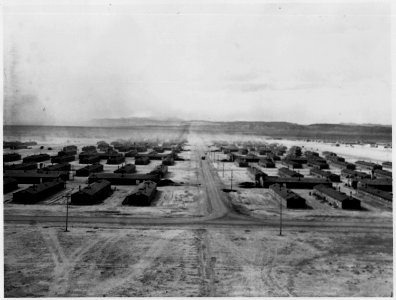 Topaz, Utah. A panorama view of the Central Utah Relocation Center, taken from the water tower. - NARA - 536974