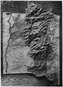Taos County, New Mexico. Relief map of Taos County - NARA - 521895 photo