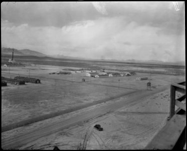 Topaz, Utah. A panorama view of the Central Utah Relocation Center, taken from the water tower. - NARA - 536972