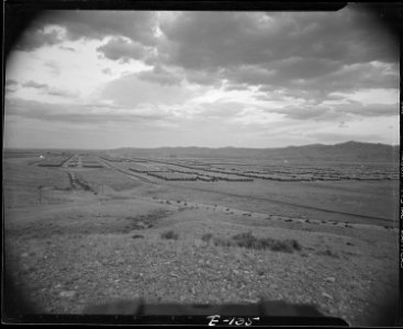 Topaz, Utah. A panorama view of the Central Utah Relocation Center taken from the water tower. - NARA - 536973 photo