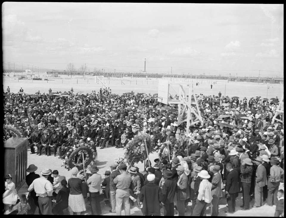 Topaz, Utah. James Wakasa funeral scene. (The man shot by military sentry). - NARA - 538190