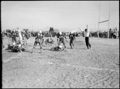 Topaz, Utah. First touchdown was scored by Topaz team in football game with Filmore on November 11, . . . - NARA - 539506