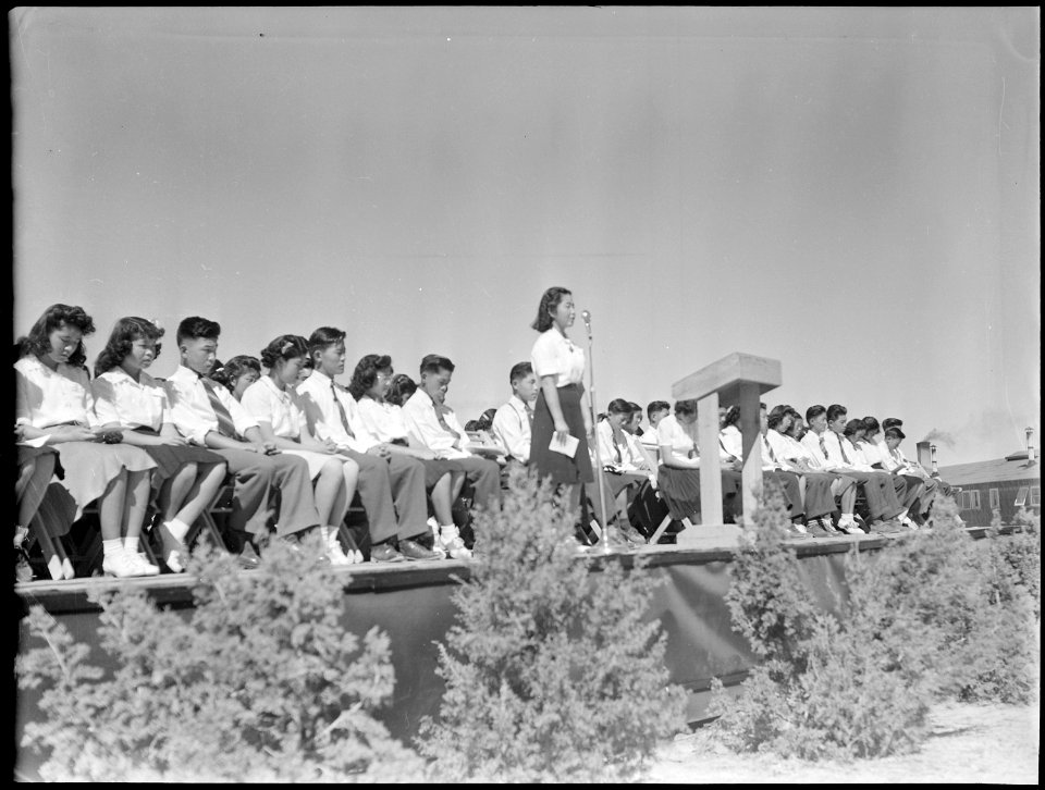 Topaz, Utah. Scenes at graduation of 9th grade junior high class at Topaz. - NARA - 537262
