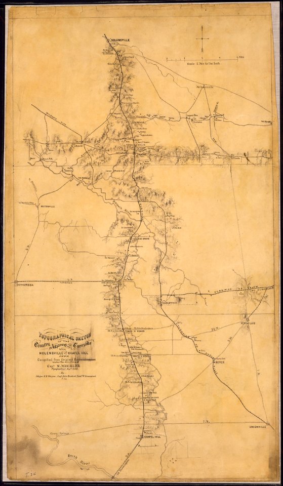 Topographical Sketch of the Country Adjacent to the Turnpoke between Nolensville and Chapel Hill, Tenn. Compiled from... - NARA - 305681