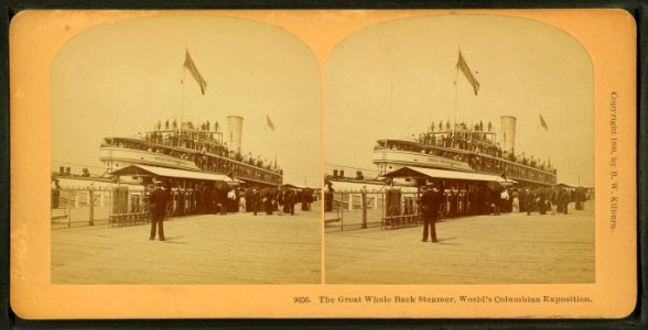 The great whale back steamer, World's Columbian Exposition, by Kilburn, B. W. (Benjamin West), 1827-1909 photo