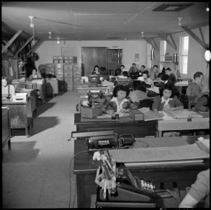 Topaz, Utah. A general view of the Administrative Office in this War Relocation Authority center. - NARA - 537006 photo