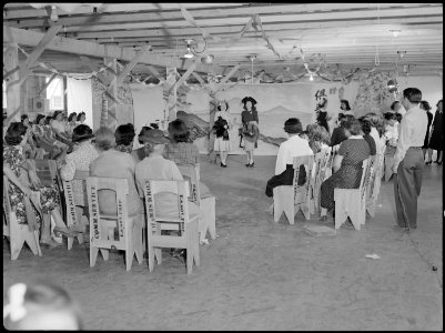 Tule Lake Relocation Center, Newell, California. A fashion show was one of the many exhibits held a . . . - NARA - 538397 photo