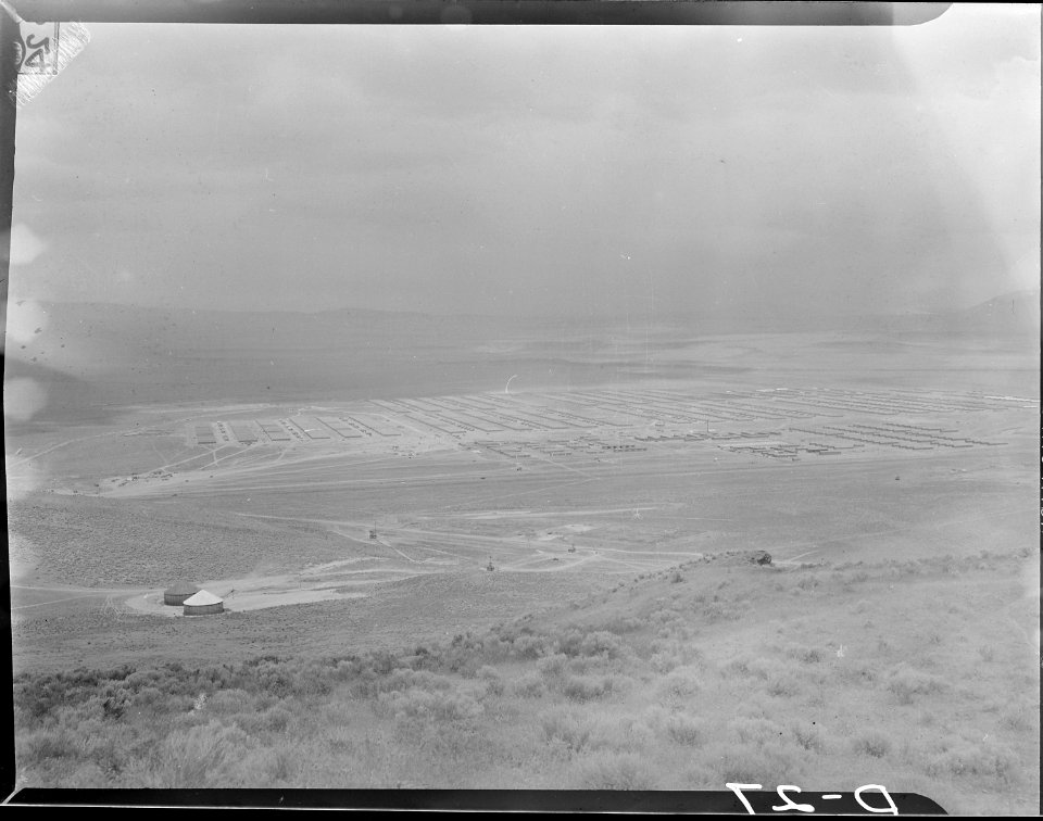 Tule Lake Relocation Center, Newell, California. A panoramic view of this War Relocation Authority . . . - NARA - 538226
