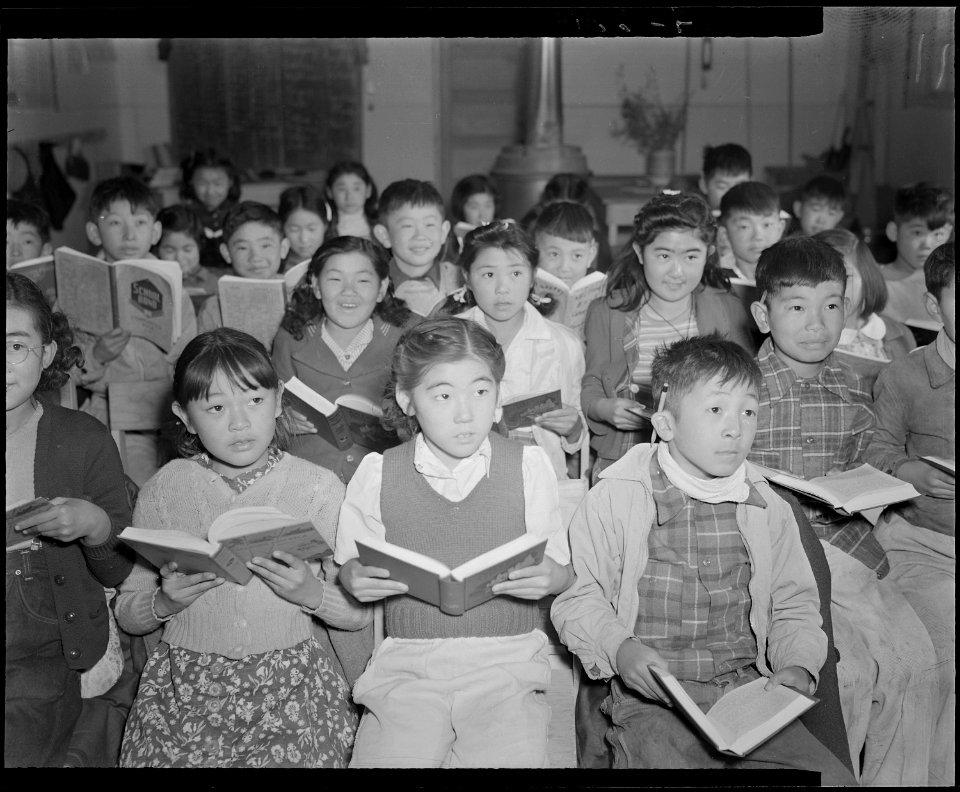 Tule Lake Relocation Center, Newell, California. A view of grammer school at this relocation center. - NARA - 536519