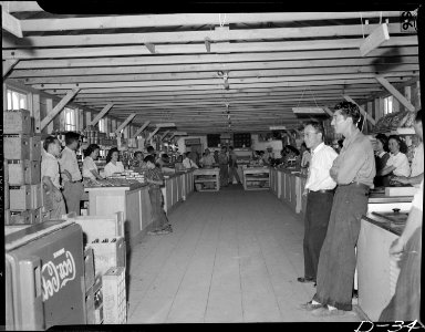 Tule Lake Relocation Center, Newell, California. A view showing the recently completed Store Number . . . - NARA - 538233