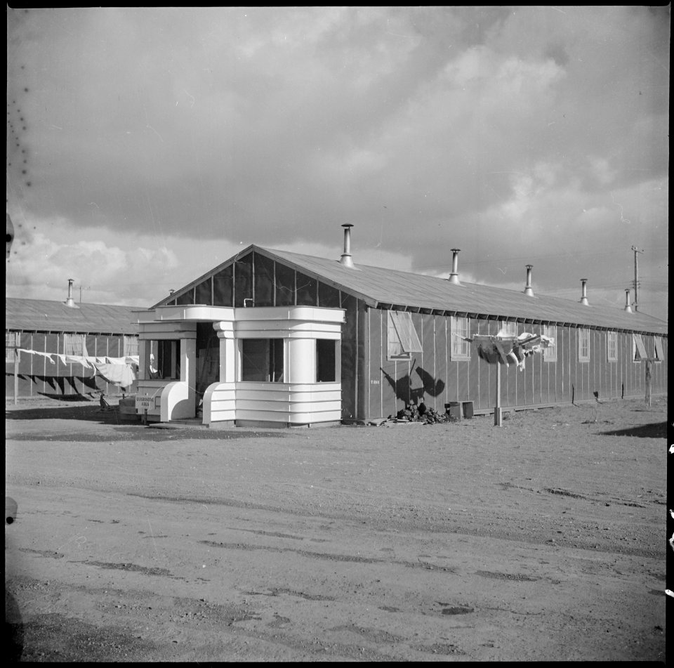 Tule Lake Relocation Center, Newell, California. A view showing the artistic way in which the evacu . . . - NARA - 536360