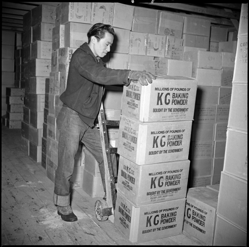 Tule Lake Relocation Center, Newell, California. Alex Mayeda, Warehouseman. - NARA - 536689