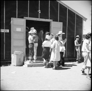 Tule Lake Relocation Center, Newell, California. An exterior view of the General Store Number 1. - NARA - 538243