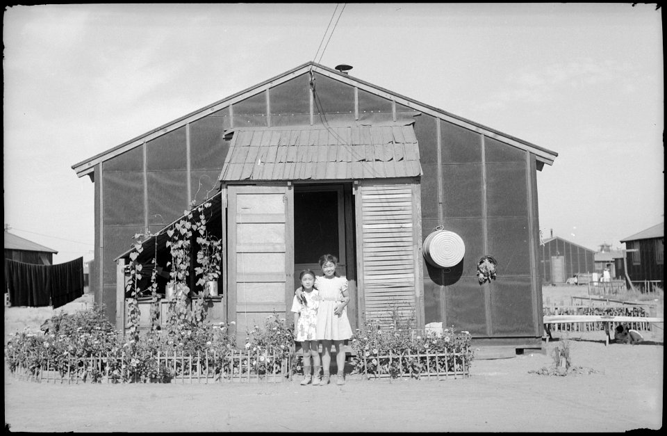 Tule Lake Relocation Center, Newell, California. Evacuee flower garden. - NARA - 539438