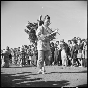 Tule Lake Relocation Center, Newell, California. Great originality in costumes was shown at the Har . . . - NARA - 536333