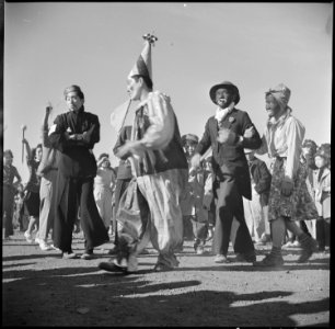 Tule Lake Relocation Center, Newell, California. Great originality in the designing of costumes was . . . - NARA - 536334