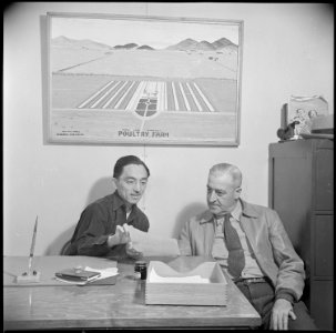 Tule Lake Relocation Center, Newell, California. Harry Makino, manager of the Tule Lake Poultry far . . . - NARA - 537130