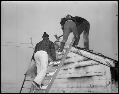 Tule Lake Relocation Center, Newell, California. Quick work, by the evacuee fire department, kept t . . . - NARA - 536959