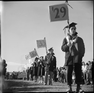 Tule Lake Relocation Center, Newell, California. Some of the evacuees who participated in the Harve . . . - NARA - 536337